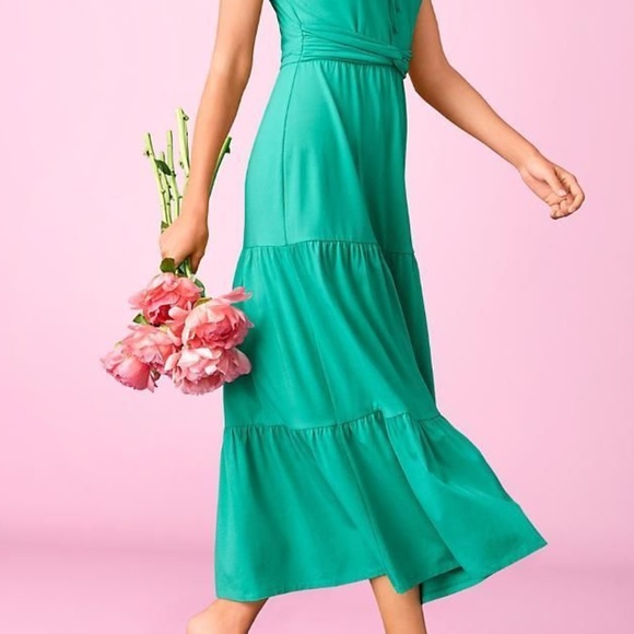 NWT Talbots Tiered Sleeveless Jersey Maxi Dress M - Picture 3 of 3